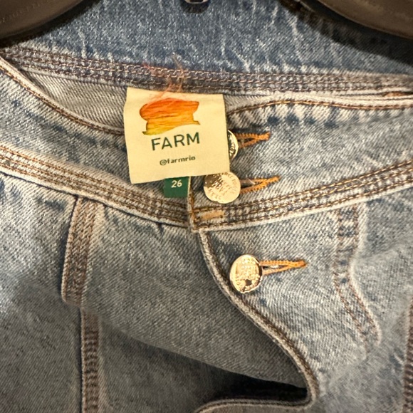 FARM Rio Blue A-Line Denim Skirt - Picture 5 of 7